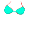 Costume da reggiseno bikini bikini turchese carnevale Mardi Gras