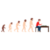 Evolution Schachspieler Lustige Geschenkidee