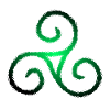 Triskele triple spiral celtic symbol