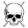 Drummer drums skull