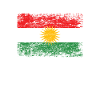 Kurdistan Kurdish flag flag used-look
