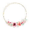 soft green pink wreath