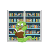 Bucherwurm in the Library