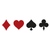 Cards - diamonds cross of hearts