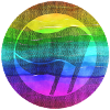 Flag Rainbow against Fascism