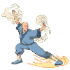 Fantasy monk fighter kick kick