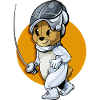 Fencing mascot