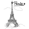 Paris und sein Eiffelturm