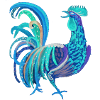 blue rooster