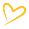 Heart modern in yellow