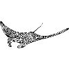 schwarzes Mantarochen-Tattoo