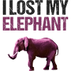 Cute pink elephant with cool letters