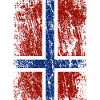 Norwegian flag upright