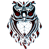 Owls Owls Drawing Tribal Eulen