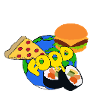 internationell mat shushi pizza hamburgare mat