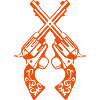 flings revolver double gun pistol