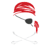 Pirata - pirata con benda sull'occhio