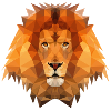 Lion lion head polygon