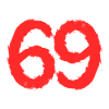 Number 69 number red