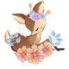Deer With Flowers