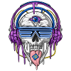 Psytrance Melting Skull