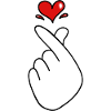 Korean love heart