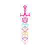 Synthwave Polyedral D20 Würfel Tabletop-Rollenspiel