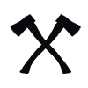 Crossed ax