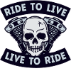 Déclaration de motard moto crâne motos