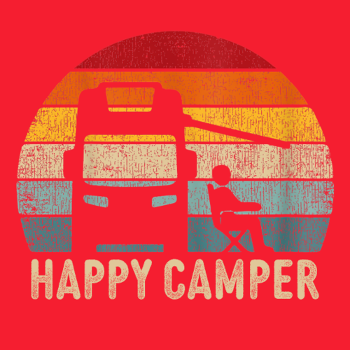 T-Shirt Campeur Rétro en Van