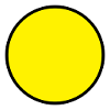 yellow circle with black outline