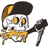 Beer drinking skull