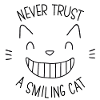 NEVER TRUST A SMILING CAT