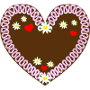 Gingerbread heart for labeling