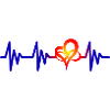 Glowing heart heartbeat Infinity Heart