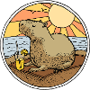 Capybara on the beach