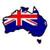 Australia flag continent outline Australia