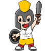 Leonidas Sparta épée et bouclier