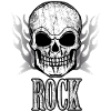 Rock hard rock band motif for women and men