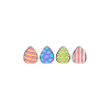4 bunte Ostereier