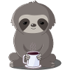 Sloth and coffee