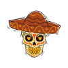 Skull with a sombrero