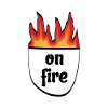 on fire