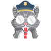 Meow arrested cat police kitten cop