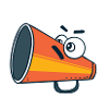 Megaphone whisper bag mouthpiece