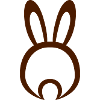 Easter bunny from behind