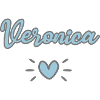 Veronica prénom avec coeur