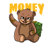 Teddy Bear Rick Gold Money