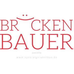 „Brückenbauer” in hellroter Schrift
