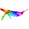 Bunter Regenbogen Wal Geschenk Tier